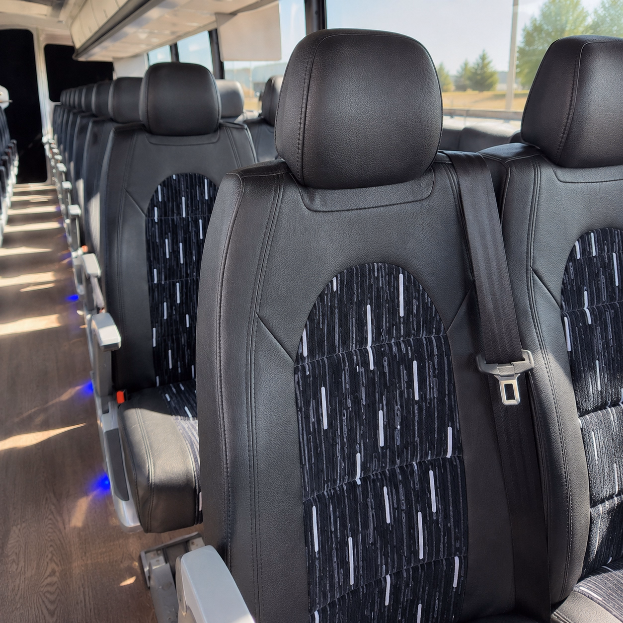 berkeley charter bus services interior
